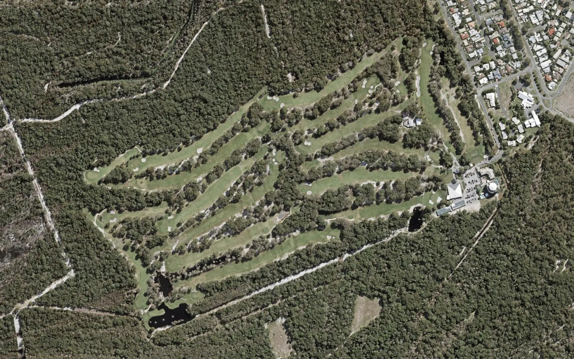 Aerial view of Bribie Island Golf Club