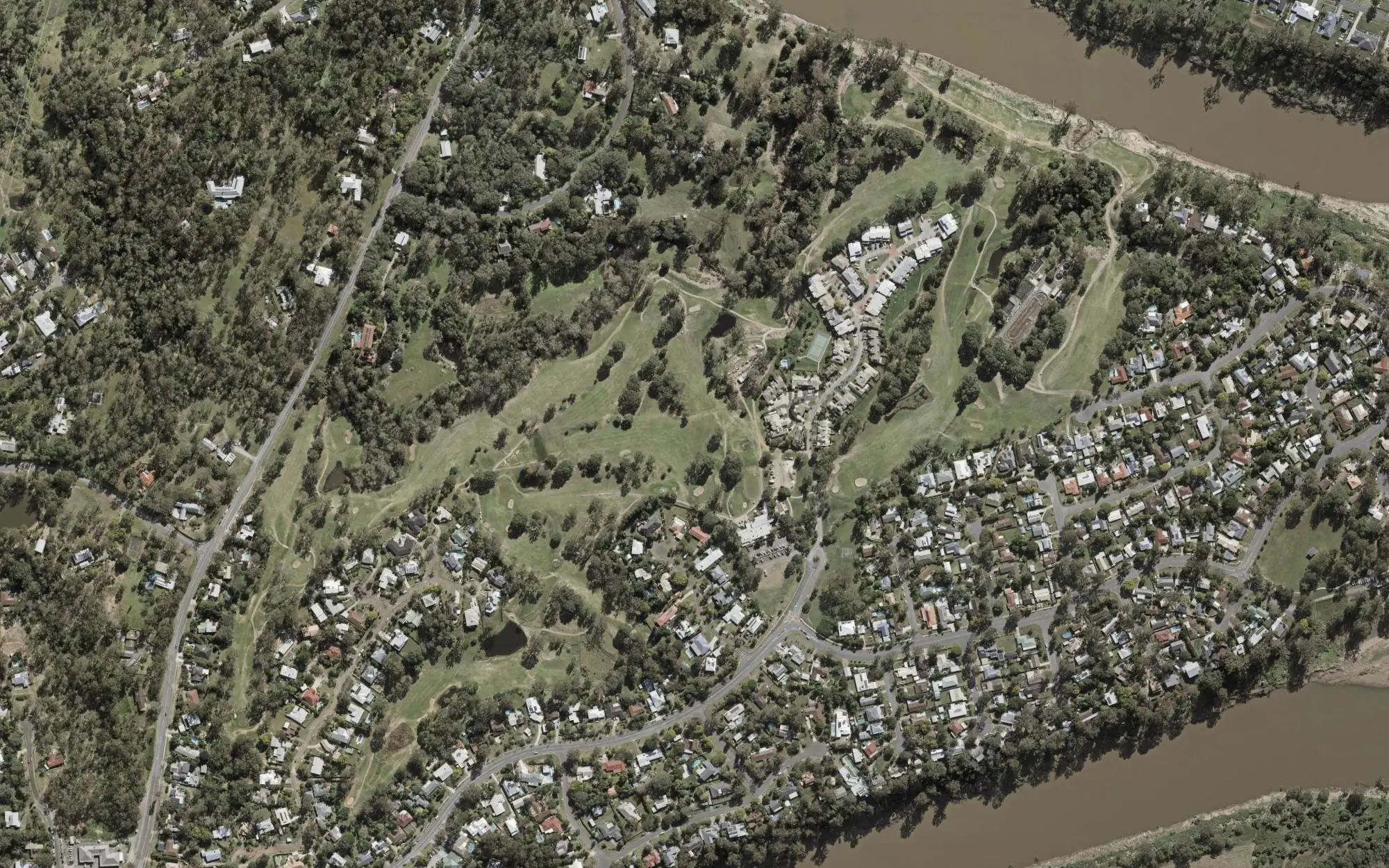 Aerial photo of Brisbane River Golf Club