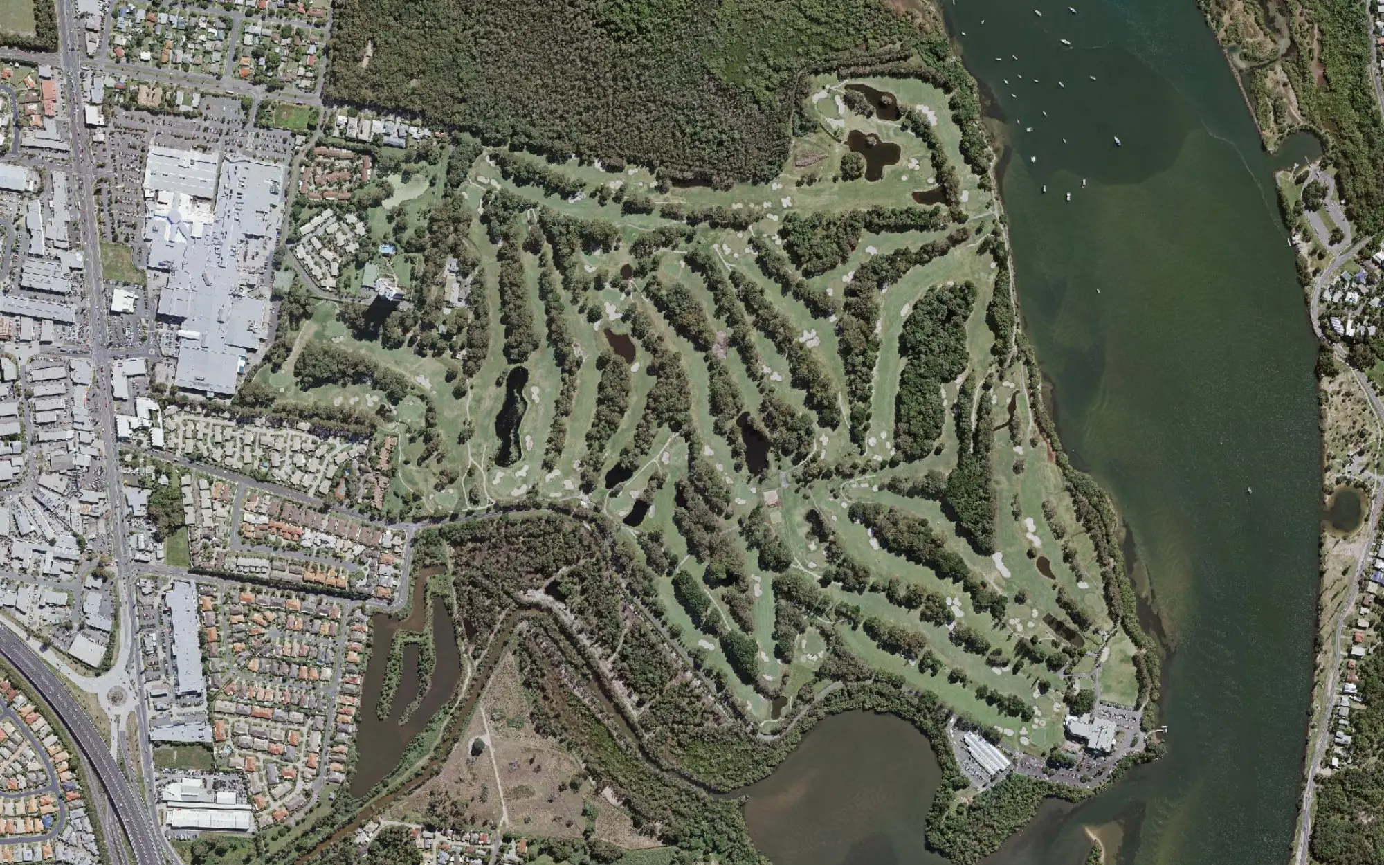Aerial photo of Coolangatta & Tweed Heads Golf Club