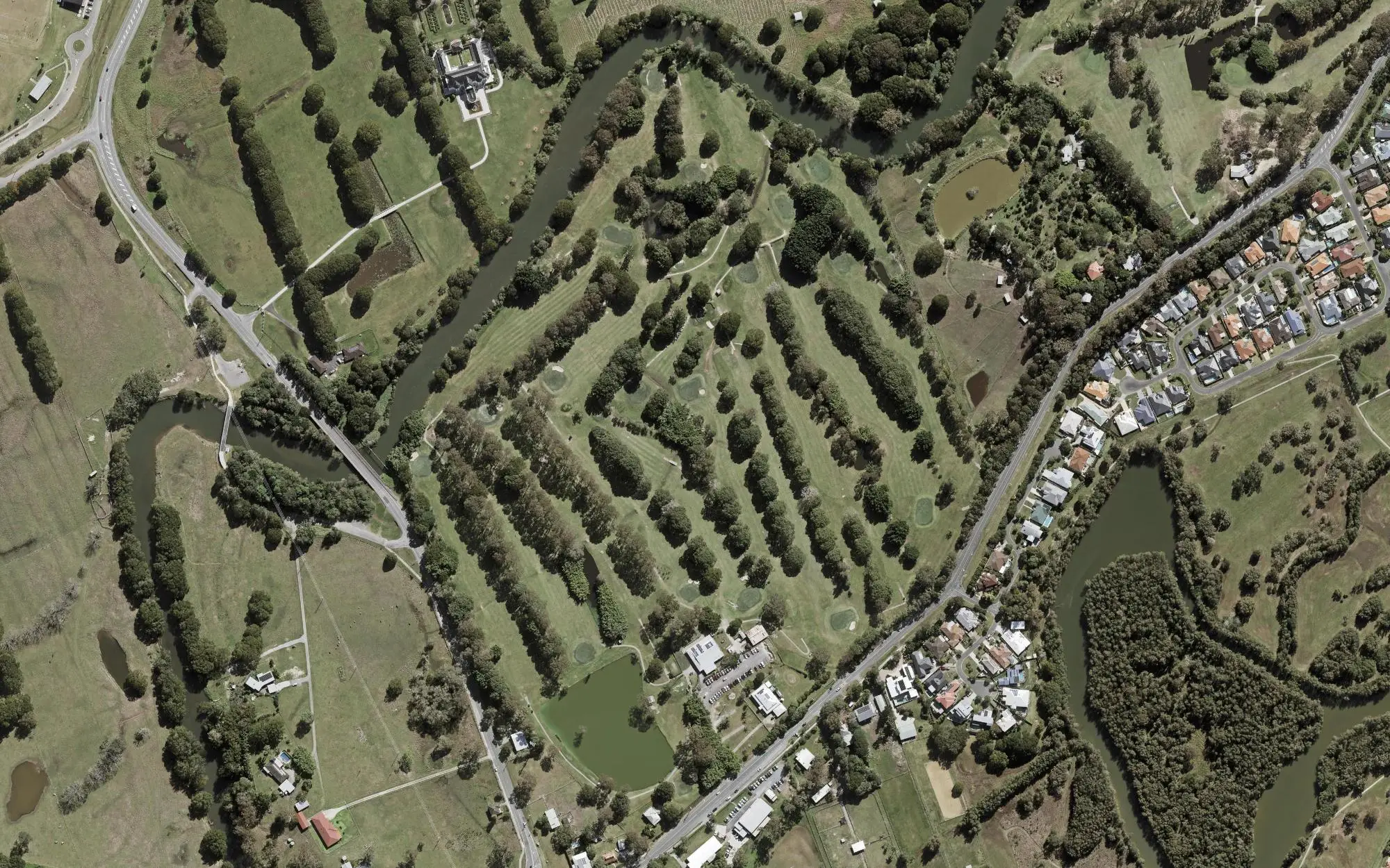 Aerial photo of Coplicks Tallebudgera Golf Course