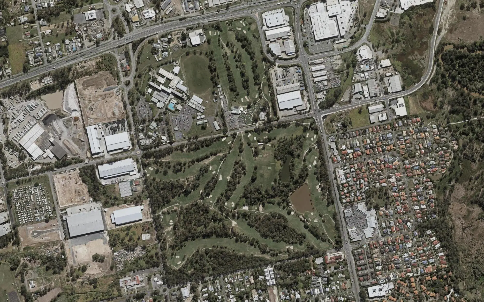 Aerial view of Oxley Golf Club