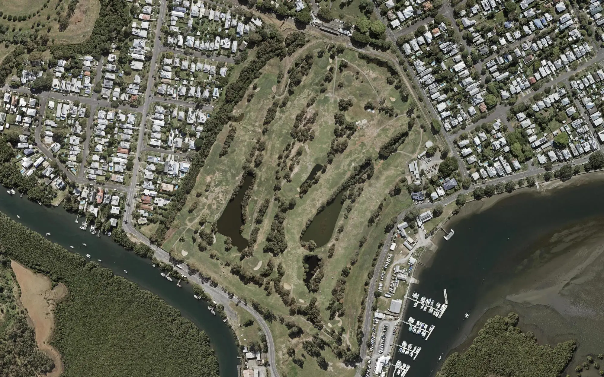 Aerial photo of Sandgate Golf Club