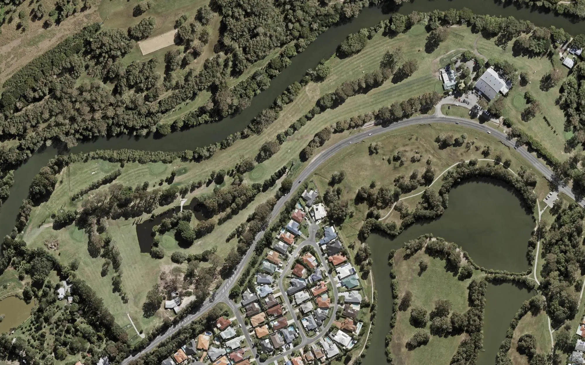 Aerial view of Tally Valley Golf Course